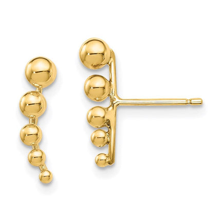 Madi K Kid's 14k Graduated Ball Post Earrings ,