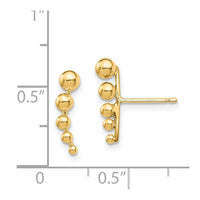 Madi K Kid's 14k Graduated Ball Post Earrings ,