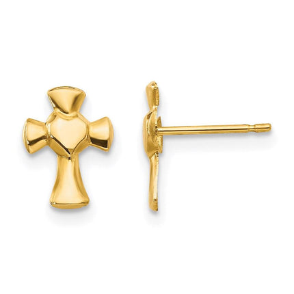 Madi K Kid's 14k Heart Cross Post Earrings ,
