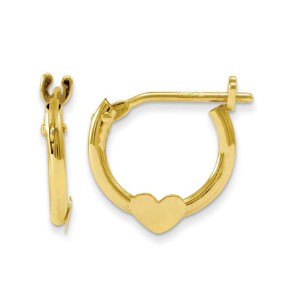 Madi K Kid's 14k  Heart Hoop Earrings ,