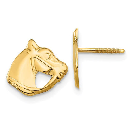 Madi K Kid's 14k Horse Head Earrings ,