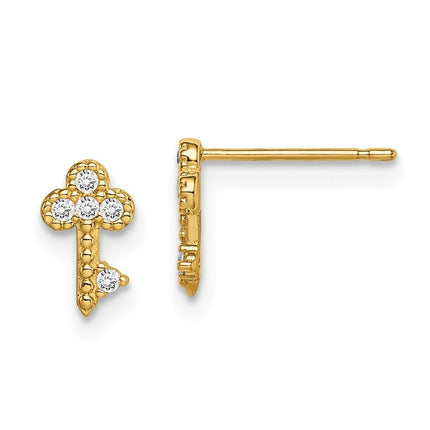 Madi K Kid's 14k Key CZ Post Earrings ,