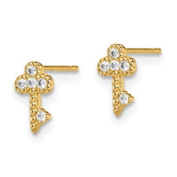 Madi K Kid's 14k Key CZ Post Earrings ,