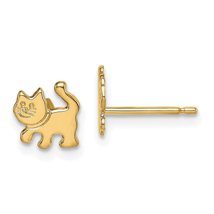 Madi K Kid's 14k Kitten Post Earrings ,