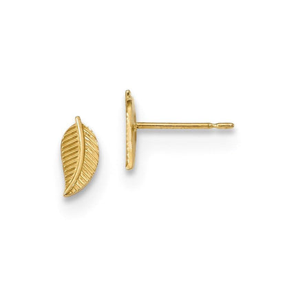 Madi K Kid's 14k Leaf Post Earrings ,