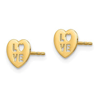 Madi K Kid's 14k Love Heart Post Earrings ,