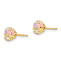 Madi K Kid's 14k  Multi-color CZ 6mm Post Earrings ,
