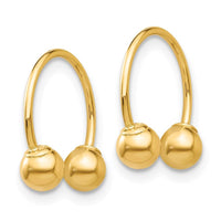 Madi K Kid's 14k Open Hoop Beaded Earrings ,