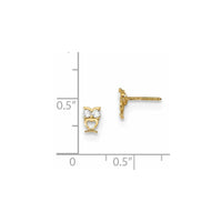 Madi K Kid's 14k Owl w/CZ Eyes Screwback Post Earrings ,
