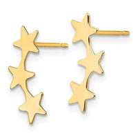 Madi K Kid's 14k Polished 3-Star Post Earrings ,