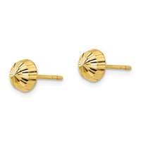 Madi K Kid's 14k Polished & D/C Swirl 5mm Button Post Earrings ,