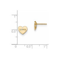 Madi K Kid's 14k Polished Love CZ Heart Post Earrings ,
