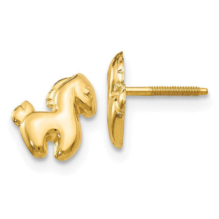 Madi K Kid's 14k Pony Screwback Earrings ,