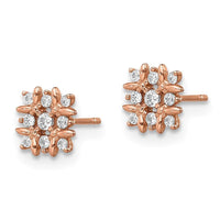 Madi K Kid's 14k Rose Gold Fancy CZ Earrings ,