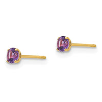 Madi K Kid's 14k Round Amethyst 3mm Post Earrings ,