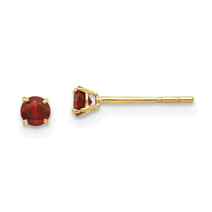 Madi K Kid's 14k Round Garnet 3mm Post Earrings ,