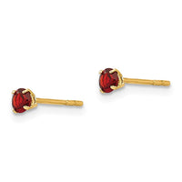 Madi K Kid's 14k Round Garnet 3mm Post Earrings ,