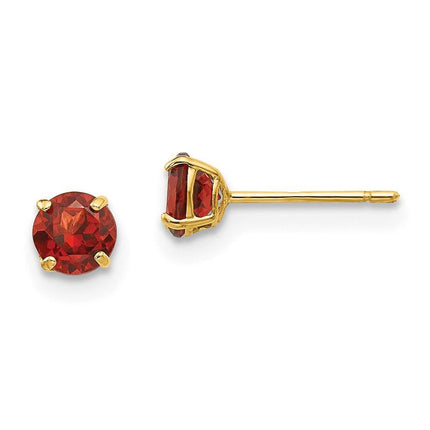 Madi K Kid's 14k Round Garnet 4mm Post Earrings ,
