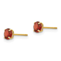 Madi K Kid's 14k Round Garnet 4mm Post Earrings ,