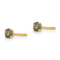 Madi K Kid's 14k Round Mystic Topaz 3mm Post Earrings ,