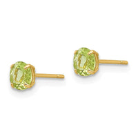 Madi K Kid's 14k Round Peridot 4mm Post Earrings ,