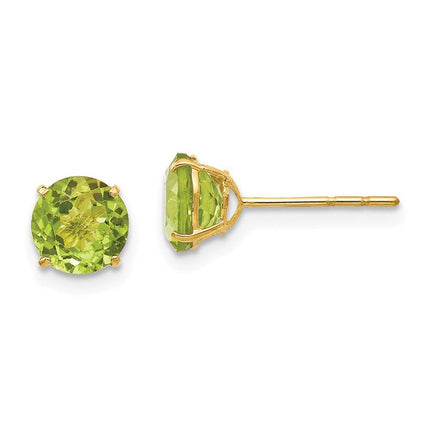 Madi K Kid's 14k Round Peridot 6mm Post Earrings ,