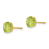 Madi K Kid's 14k Round Peridot 6mm Post Earrings ,