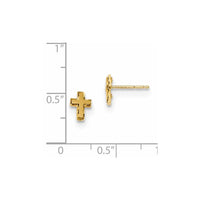 Madi K Kid's 14k Satin & Polished Diamond-cut Cross Post Earrings ,
