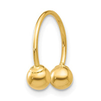 Madi K Kid's 14k Single Beaded Half Hoop Screwback Earring ,