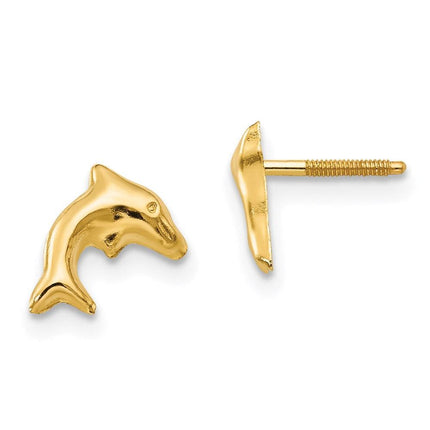 Madi K Kid's 14k Sm. Dolphin Earrings ,