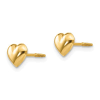 Madi K Kid's 14k Sm. Puffed Heart Earrings ,