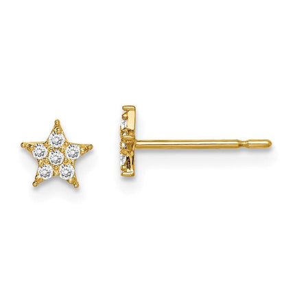 Madi K Kid's 14k  Star CZ Earrings ,