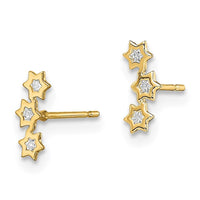 Madi K Kid's 14k Stars CZ Earrings ,