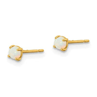 Madi K Kid's 14k Synthetic Lab Created Opal Post Earrings ,