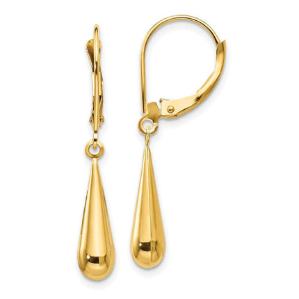 Madi K Kid's 14k  Teardrop Dangle Leverback Earrings ,