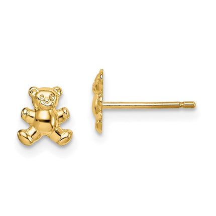 Madi K Kid's 14k Teddy Bear Post Earrings ,
