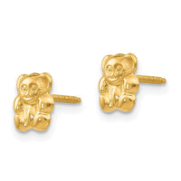 Madi K Kid's 14k Teddy Bear Screwback Earrings ,