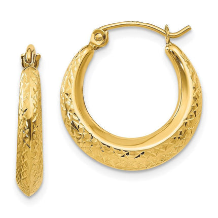 Madi K Kid's 14k Textured Hollow Hoop Earrings ,