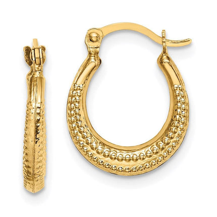 Madi K Kid's 14k Textured Hoop Earrings ,