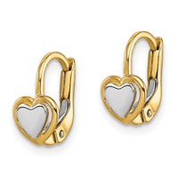 Madi K Kid's 14k  Two-Tone  Heart Hoop Earrings ,