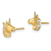 Madi K Kid's 14k Unicorn CZ Stud Earrings ,