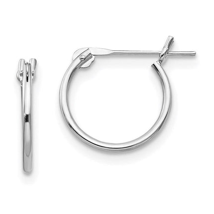 Madi K Kid's 14k White Gold  1mm Hoop Earrings ,