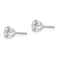 Madi K Kid's 14k White Gold 5.25mm CZ Post Earrings ,