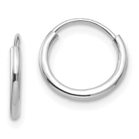 Madi K Kid's 14k White Gold  Endless Hoop 3 Pair Earring Set ,