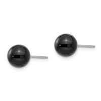 Madi K Kid's 14k White Gold  Onyx Bead Earrings ,