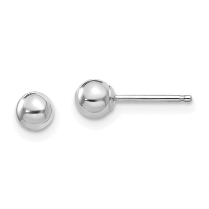 Madi K Kid's 14k White Gold Polished 4mm Ball Post Earrings ,