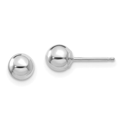 Madi K Kid's 14k White Gold Polished 5mm Ball Post Earrings ,