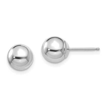 Madi K Kid's 14k White Gold Polished 7mm Ball Post Earrings ,