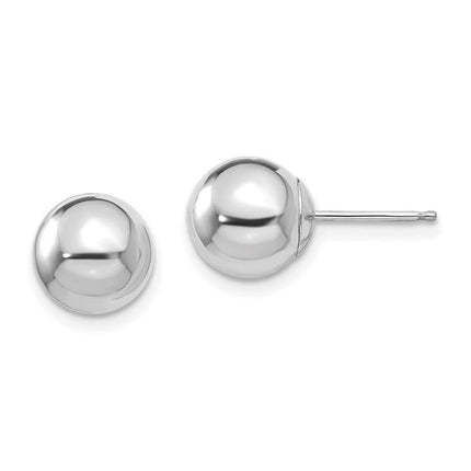 Madi K Kid's 14k White Gold Polished 8mm Ball Post Earrings ,