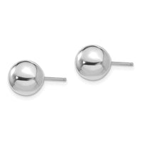 Madi K Kid's 14k White Gold Polished 8mm Ball Post Earrings ,